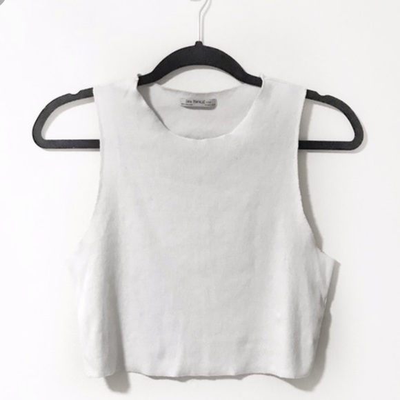 zara ribbed crop top 